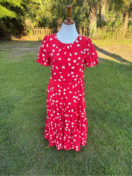 J. Crew Dresses & Skirts - J. Crew Red Floral Maxi Dress